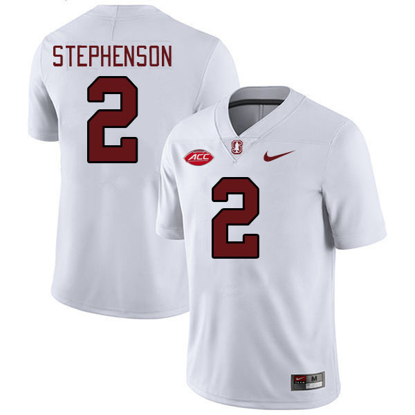 Men #2 Dylan Stephenson Stanford Cardinal 2024 ACC Conference College Football Jerseys Stitched-Whit